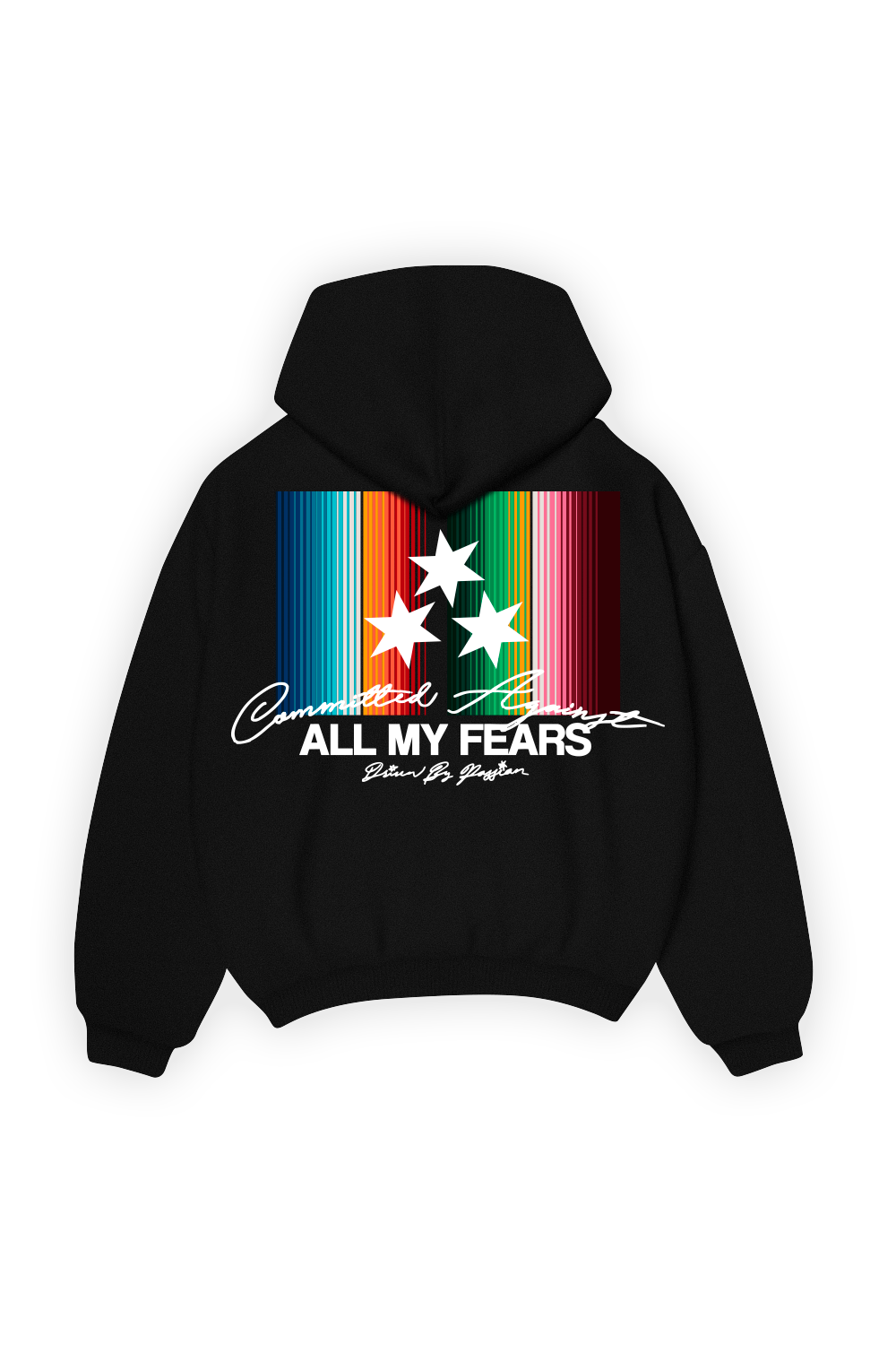 All My Fears Flag Hoodie Black