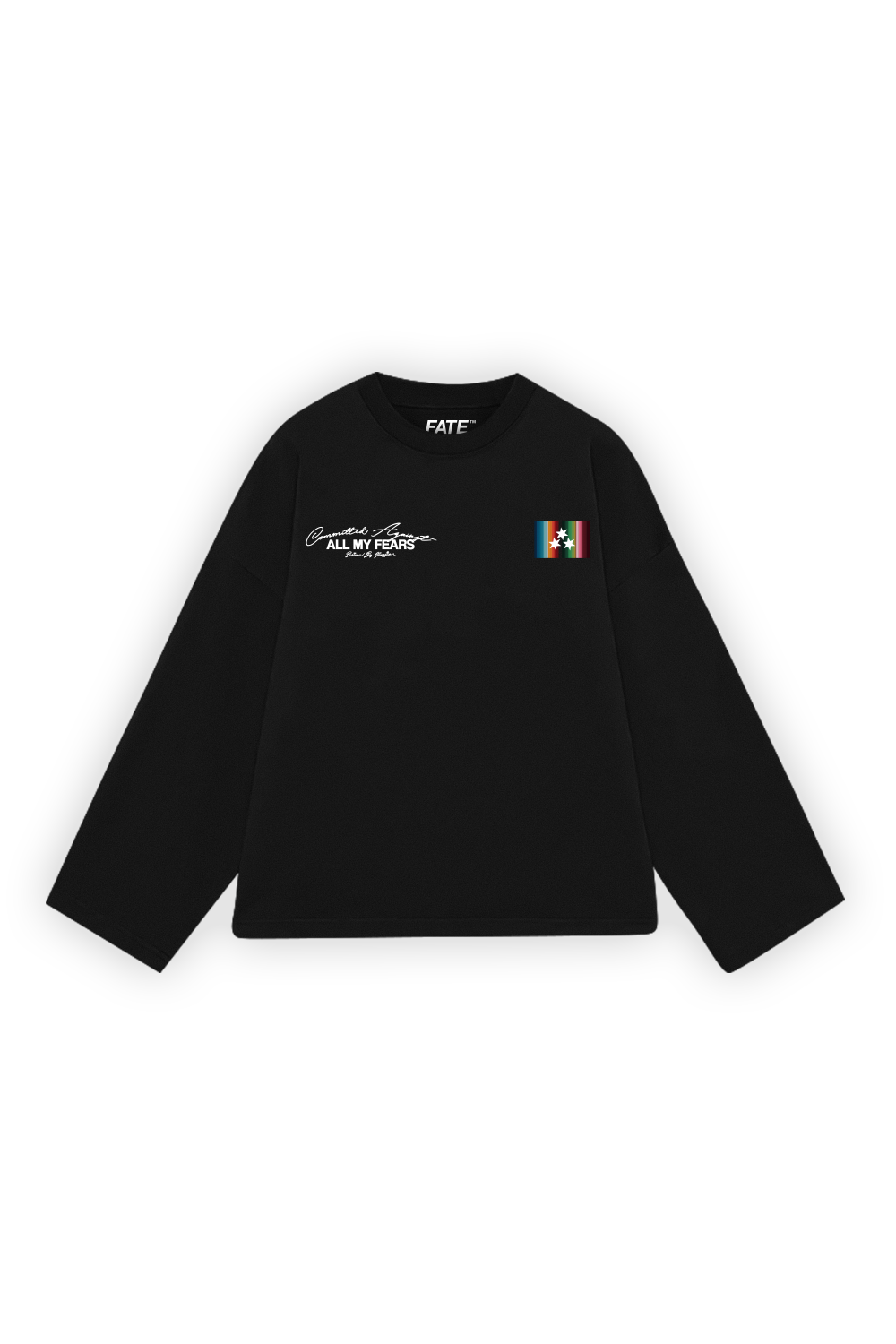 All My Fears Flag Longsleeve Black